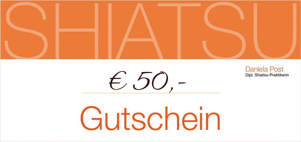 Gutschein für Shiatsubehandlung bei Shiatsu Attersee, Daniela Post